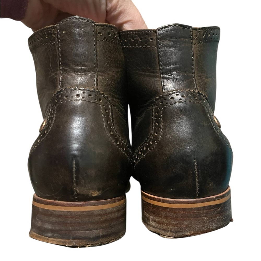 SEBAGO Claremont Sz 8M Women's Wingtip mahogany brown leather Boots Booties - Picture 3 of 9